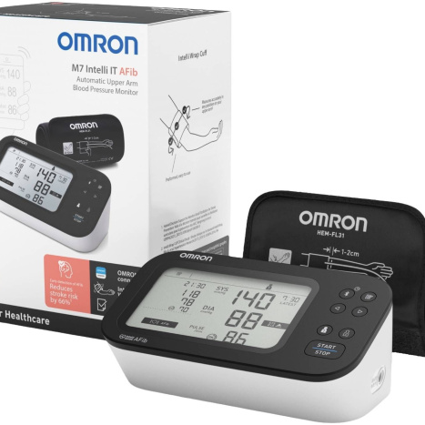 OMRON PROMO M7 AFIB  Автоматичен апарат за кръвно налягане + адаптер