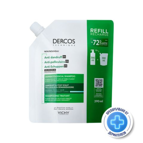 VICHY DERCOS ANTI-DANDRUFF anti-dandruff shampoo oily scalp 390ml refill