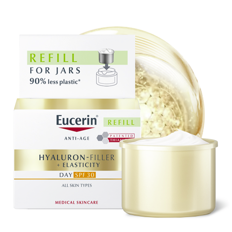 EUCERIN HYALURON FILLER + ELASTICITY SPF30 дневен крем за всеки тип кожа 50ml пълнител