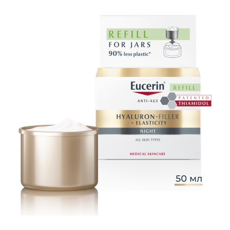 EUCERIN HYALURON FILLER + ELASTICITY нощен крем 50ml Пълнител