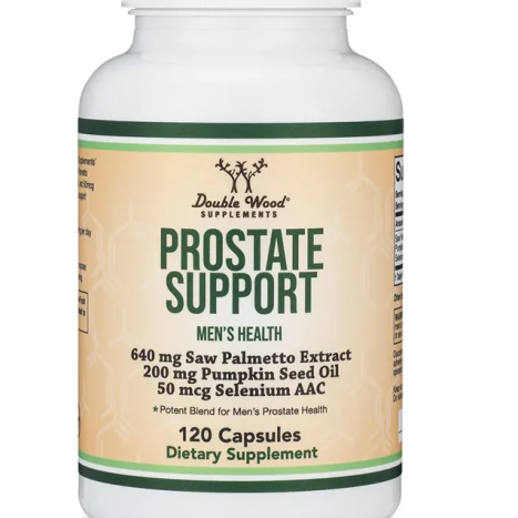 DOUBLE WOOD PROSTATE SUPPORT Men’s Health Формула за Мъжко здраве със сао палмето, масло от тиквено семе и селен за здрава простата х 120 caps