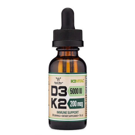 DOUBLE WOOD D3 5000 IU K2 200 µg Витамин D3+ K2 капки x 29.6ml
