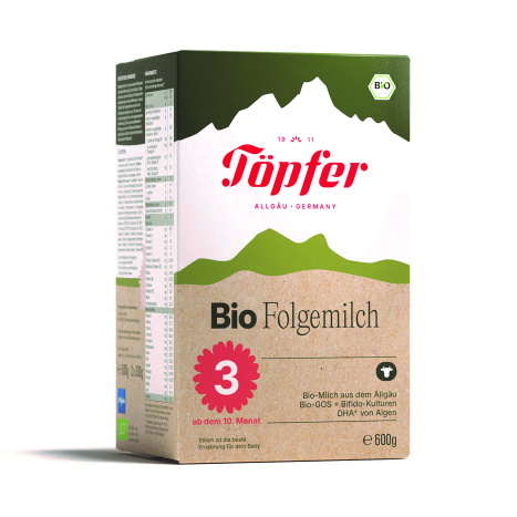 TOPFER LACTANA BIO 3 Organic follow-on milk 10+m 600g new