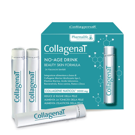 PHARMA LIFE COLLAGENATE No-Age Drink Анти-Ейдж формула (с колаген, хиалуронова киселина и еластин), флакона за пиене 25ml x 24