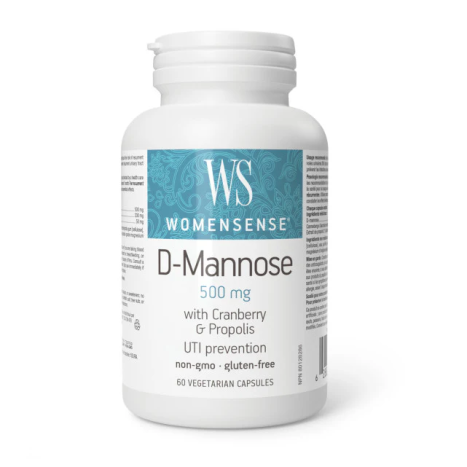 WOMENSENSE D-MANNOSE+CRANBERRY & Bee PROPOLIS D-Маноза + червена боровинка и прополис за уринарно здраве x 60 caps