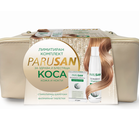 PARUSAN PROMO стимулиращ шампоан за жени 200ml + Parusan x 42tabl +несесер 2025