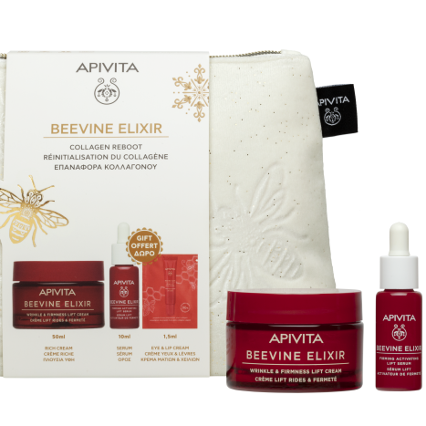 APIVITA PROMO BEEVINE ELIXIR Дневен крем с богата текстура 50ml +Серум 10ml + Околоочен крем 1,5ml
