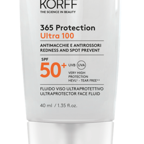 KORFF 365 PROTECTION ULTRA 100 SPF50+ Слънцезащитен флуид против зачервявания и петна 40ml /K78V00320