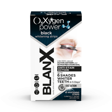 BLANX Избелващи ленти ОКСИДЖЕН ПАУЪР ЧЕРНИ x 10