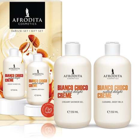 AFRODITA PROMO Set BIANCO CHOCO CREME creamy shower gel and caramel body milk
