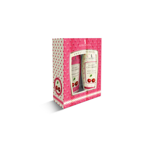 AFRODITA PROMO Set SWEET CHERRIES shower gel 200 ml and body lotion 200 ml