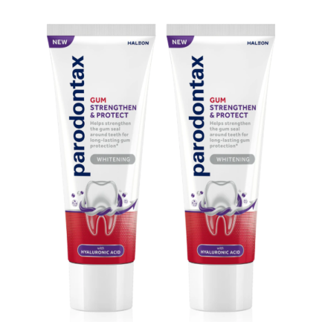 PARODONTAX DUO STRENGTHEN & PROTECT WHITE toothpaste 75ml 1+1