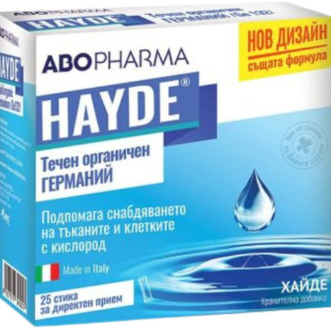 ABO PHARMA HAYDE течен органичен германий стик за директен прием 10ml x 25