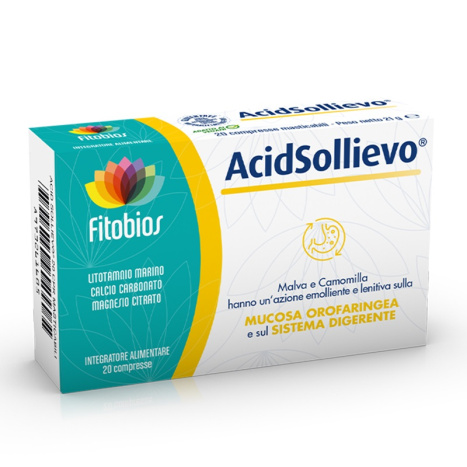 FITOBIOS ACID SOLLIEVO Antacid (digestive comfort) x 20 chewable tabl