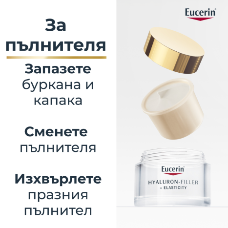 EUCERIN PROMO HYALURON FILLER + ELASTICITY SPF30 дневен крем 50ml + рефил 50ml