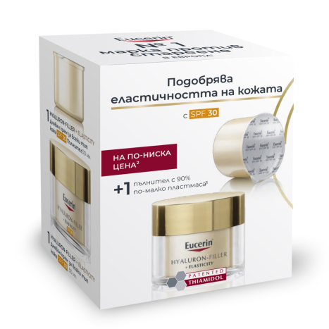 EUCERIN PROMO HYALURON FILLER + ELASTICITY SPF30 дневен крем 50ml + рефил 50ml