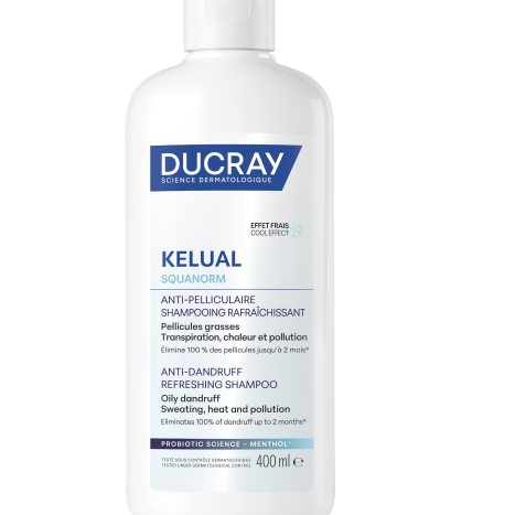 DUCRAY KELUAL SQUANORM refreshing shampoo with cooling effect against oily dandruff 400ml