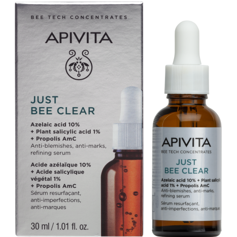 APIVITA JUST BEE CLEAR Коригиращ серум против несъвършенства и белези 30ml