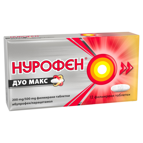 NUROFEN DUO MAX 200mg/500mg x 12 tabl