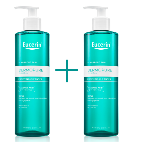 EUCERIN DUO DERMOPURE CLINICAL Измиващ Гел за лице 400ml 1+1
