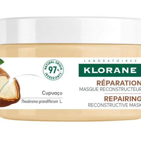 KLORANE Възстановяваща маска за коса с органично купуасу за много суха коса 250ml
