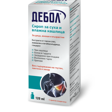 DEBOLL сироп за суха и влажна кашлица 120ml