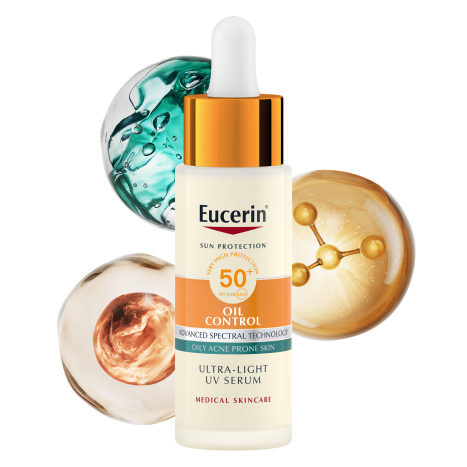 EUCERIN SUN OIL CONTROL SPF50+ Слънцезащитен серум за лице 30ml