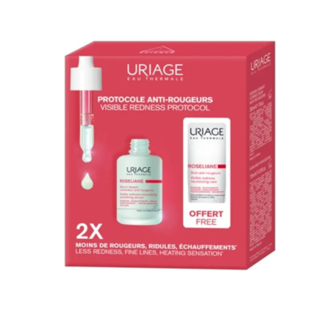 URIAGE PROMO ROSELIANE изглаждащ успокояващ серум 30ml + Успкояващ крем 15ml