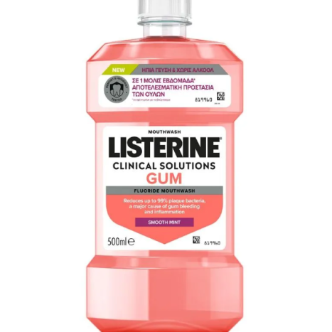 LISTERINE CLINICAL SOLUTIONS GUM mouthwash with fluoride 500ml