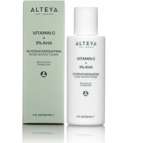 ALTEYA ORGANIC Ексфолиращ Тонер за лице с Гликолова киселина (Витамин C + 3% AHA) 120 ml