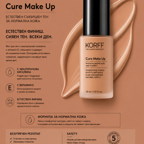 KORFF CURE MAKE UP FLUID FOUNDATION LIFTING EFFECT 04 30ML/02110-