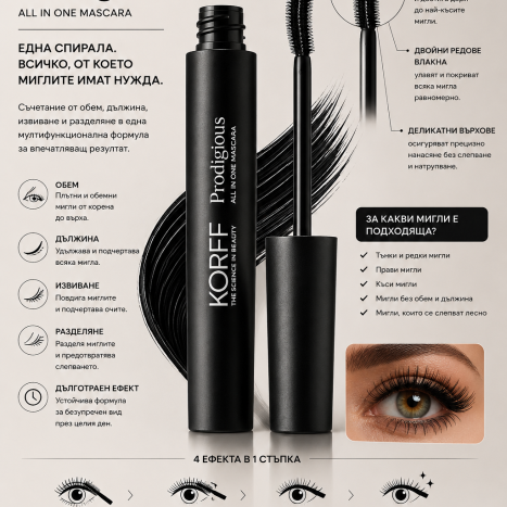 KORFF CURE MAKE UP PRODIGIOUS ALL IN ONE MASCARA 14ML02470-