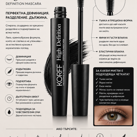 KORFF CURE MAKE UP HIGH DEFINITION MASCARA 9ML/02030-
