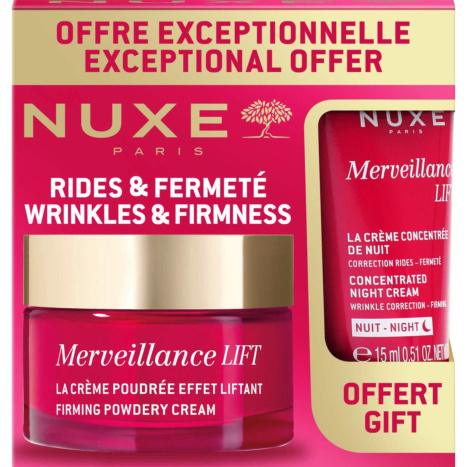 NUXE PROMO MERVEILLANCE LIFT Уплътняващ крем с лифтинг ефект 50ml  + нощен крем 15ml
