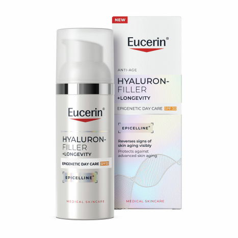 EUCERIN PROMO HYALURON FILLER EPIGENETIC SPF30дневен крем 50ml + нощна грижа 50ml+ несесер