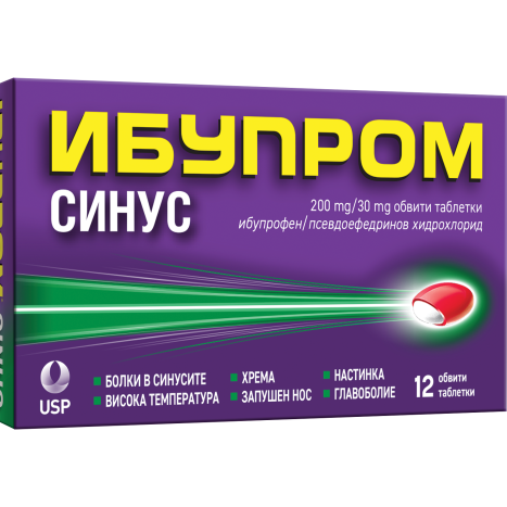 IBUPROM SINUS 200mg/30mg x 12 tabl