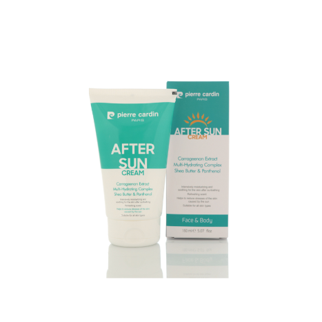 PIERRE CARDIN AFTER SUN Крем за лице и тяло с КАРАГЕНАН, ШИЙ И ПАНТЕНОЛ 150 ml