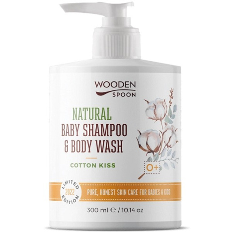WOODEN SPOON Бебешки шампоан за тяло и коса Cotton kiss  300 ml