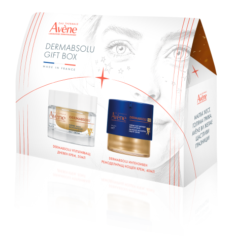 AVENE PROMO DERMABSOLU уплътняващ дневен крем 50ml + DERMABSOLU ремоделиращ нощен крем 40ml + SUN SPF50+ anti-age флуид 5ml