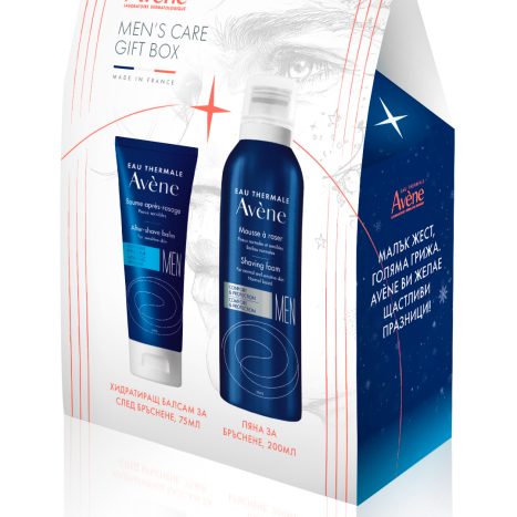 AVENE PROMO MEN Пяна за бръснене 200ml + Балсам за след бръснене 75ml специално предложение