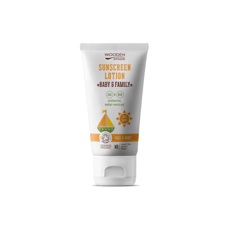 WOODEN SPOON Sunscreen Lotion Baby & Family SPF30 TUBE 100 ml
