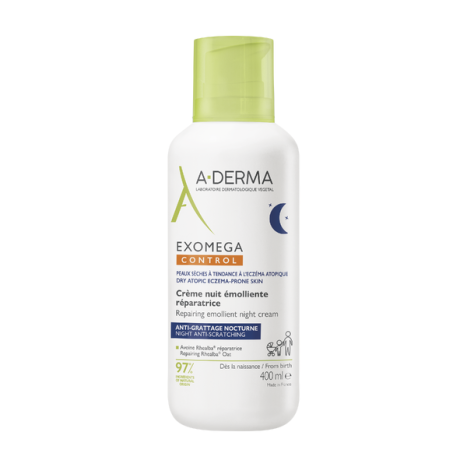 A-DERMA EXOMEGA CONTROL емолиентен възстановяващ нощен крем 400ml