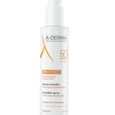 A-DERMA PROTECT SPF50+ слънцезащитен невидим спрей 200ml
