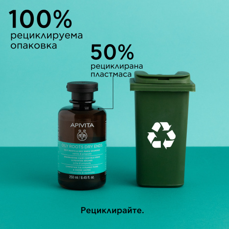APIVITA Shampoo for oily scalp and dry hair ends 250ml
