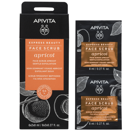 APIVITA Нежен ексфолиант за лице с кайсия 2x8ml x 6