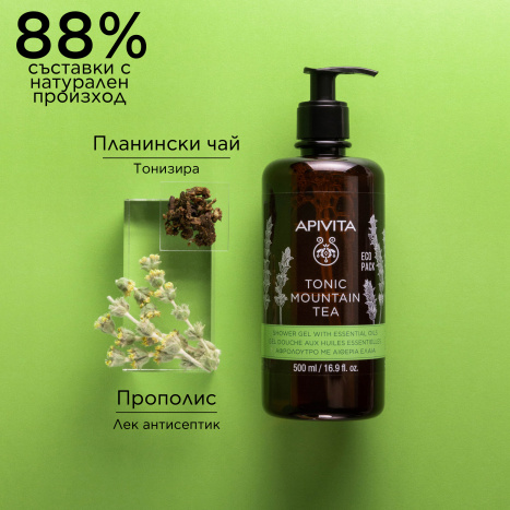 APIVITA Toning shower gel with mountain tea 500ml