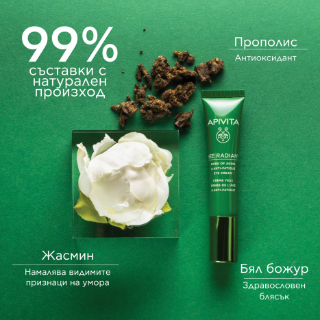 APIVITA BEE RADIANT Околоочен крем против стареене и признаци на умора 15ml