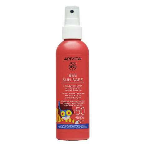 APIVITA PROMO Слънцезащитен спрей за деца SPF50 200 мл + ПОДАРЪК 2бр Крафт пъзел + цветни моливчета