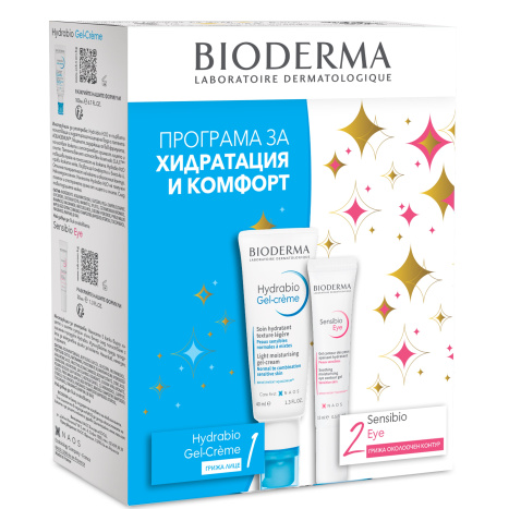 BIODERMA PROMO HYDRABIO гел-крем 40ml + SENSIBIO околоочен крем 15ml