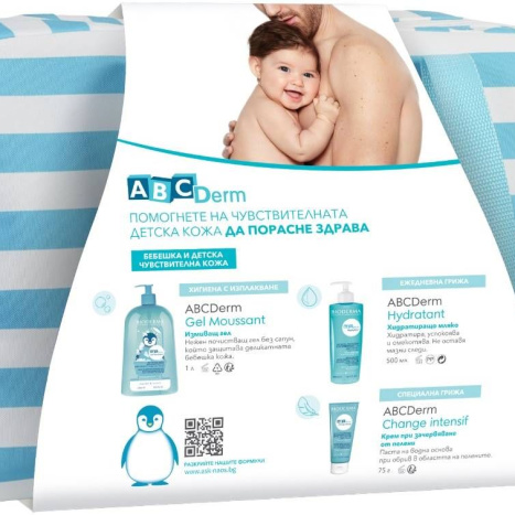 BIODERMA PROMO ABC DERM washing gel 1000ml + hydrant 500ml + change intensive 75ml + bag